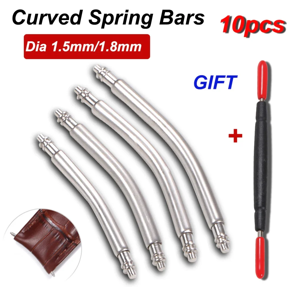 Spring Bar Tool Set - 10pcs Curved End Spring Bar Dia