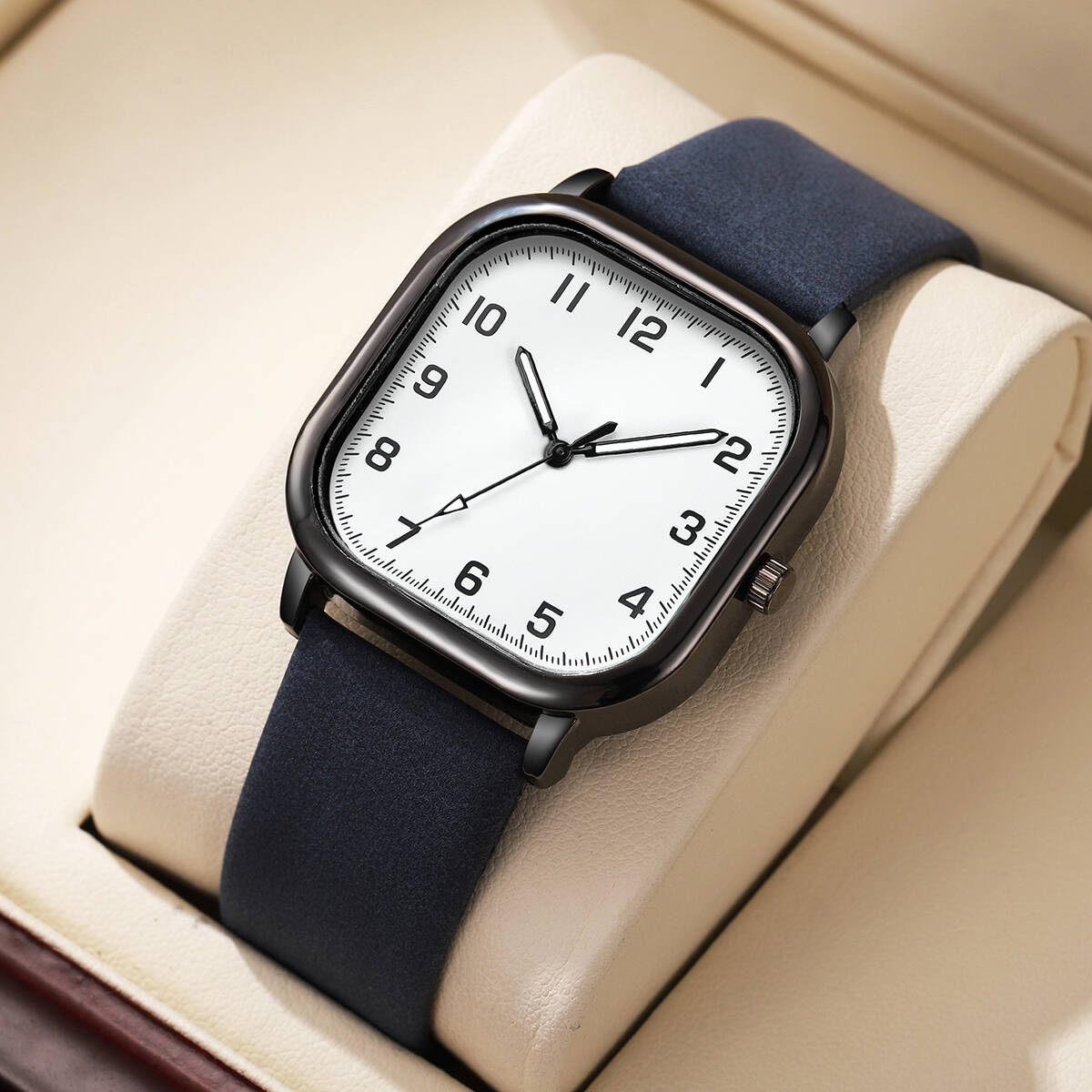 Fashion Square Men Watches Sim - Leather Watch Band Men review and price