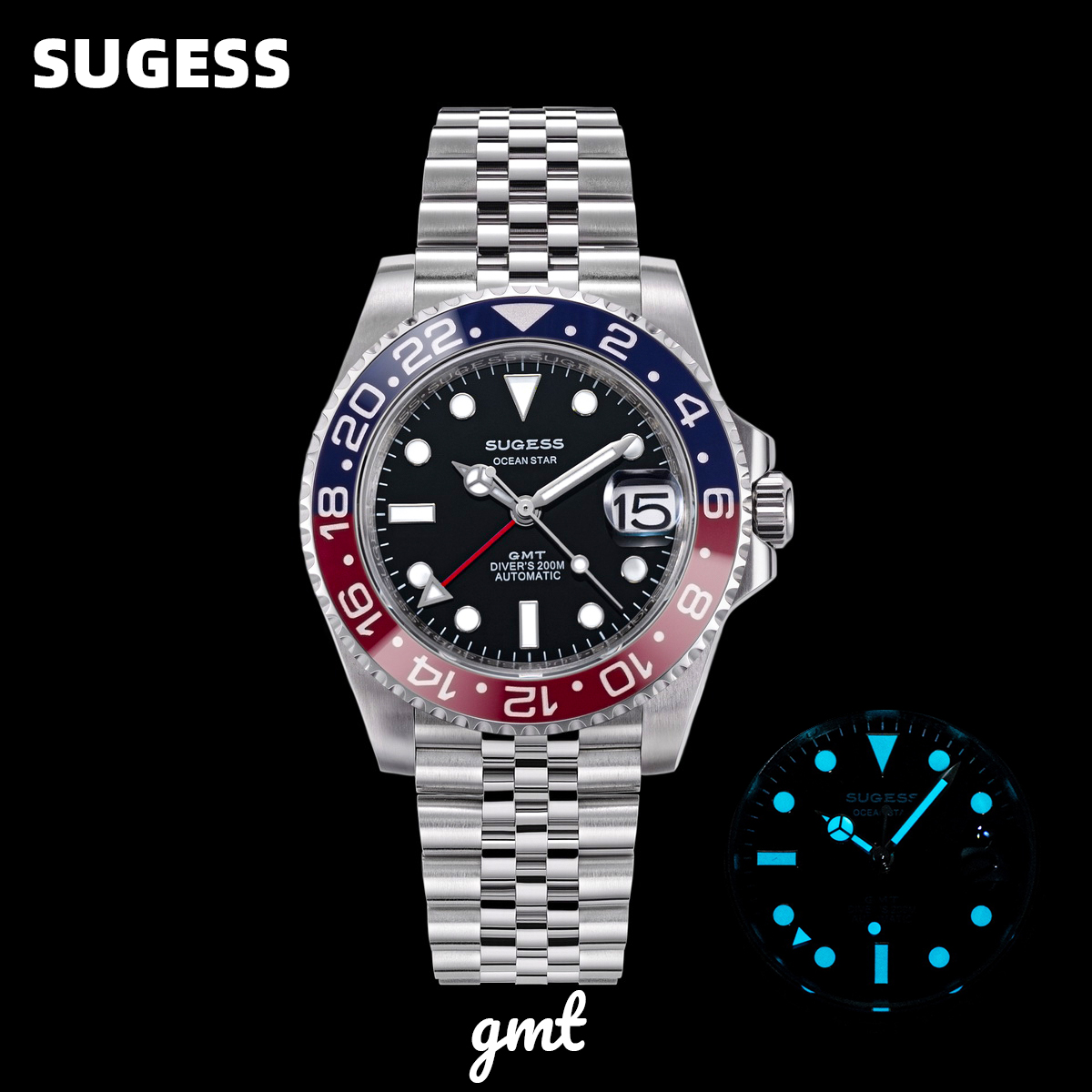 Sugess GMT Diving Watch of Men - Rolex Watch Submariner review and price
