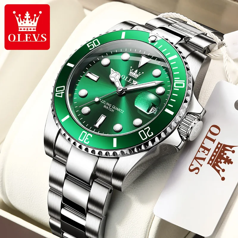 OLEVS Original Quartz Watch fo - Rolex Watch Submariner review and price