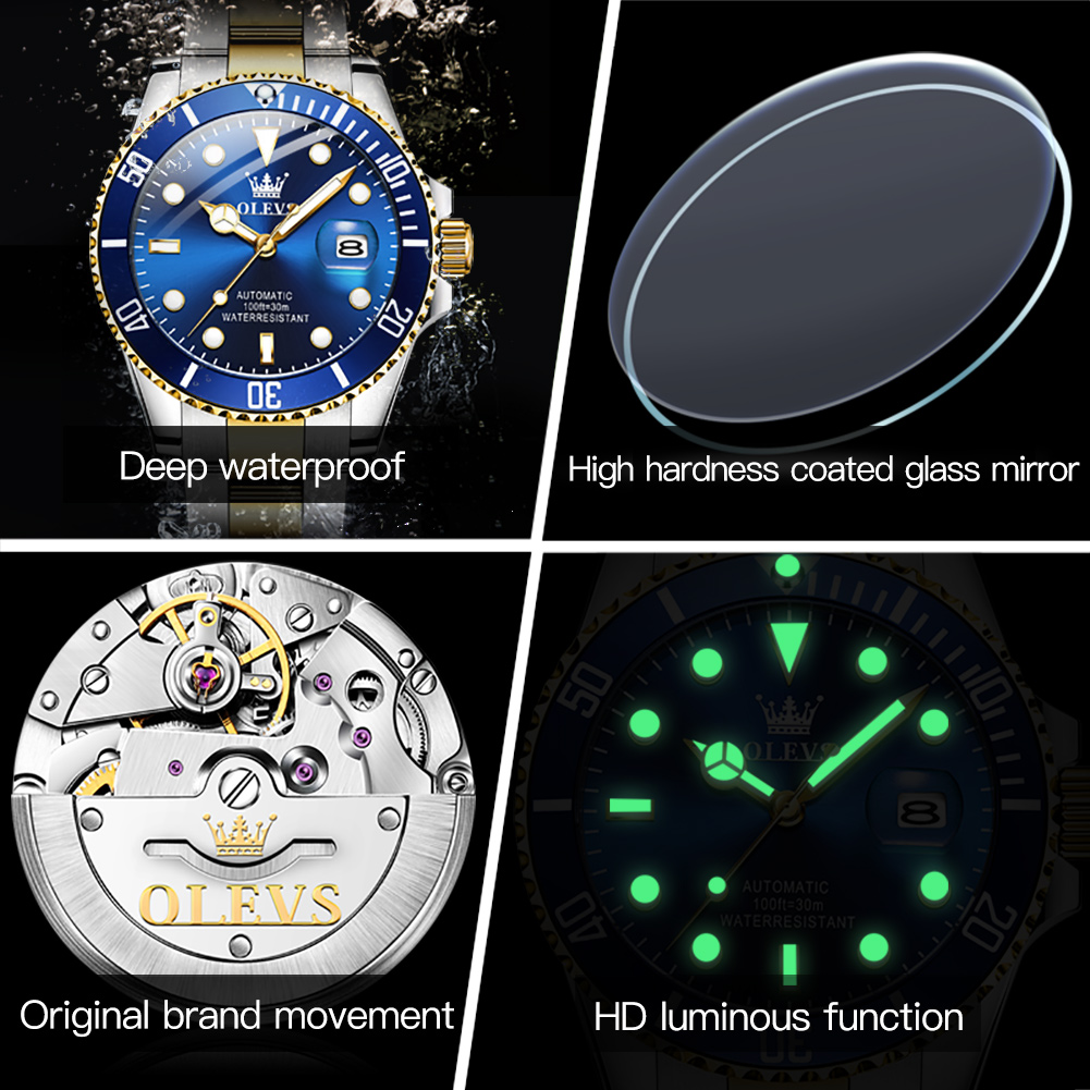 OLEVS 6650 Men Watch Classic O - Rolex Watch Submariner review and price
