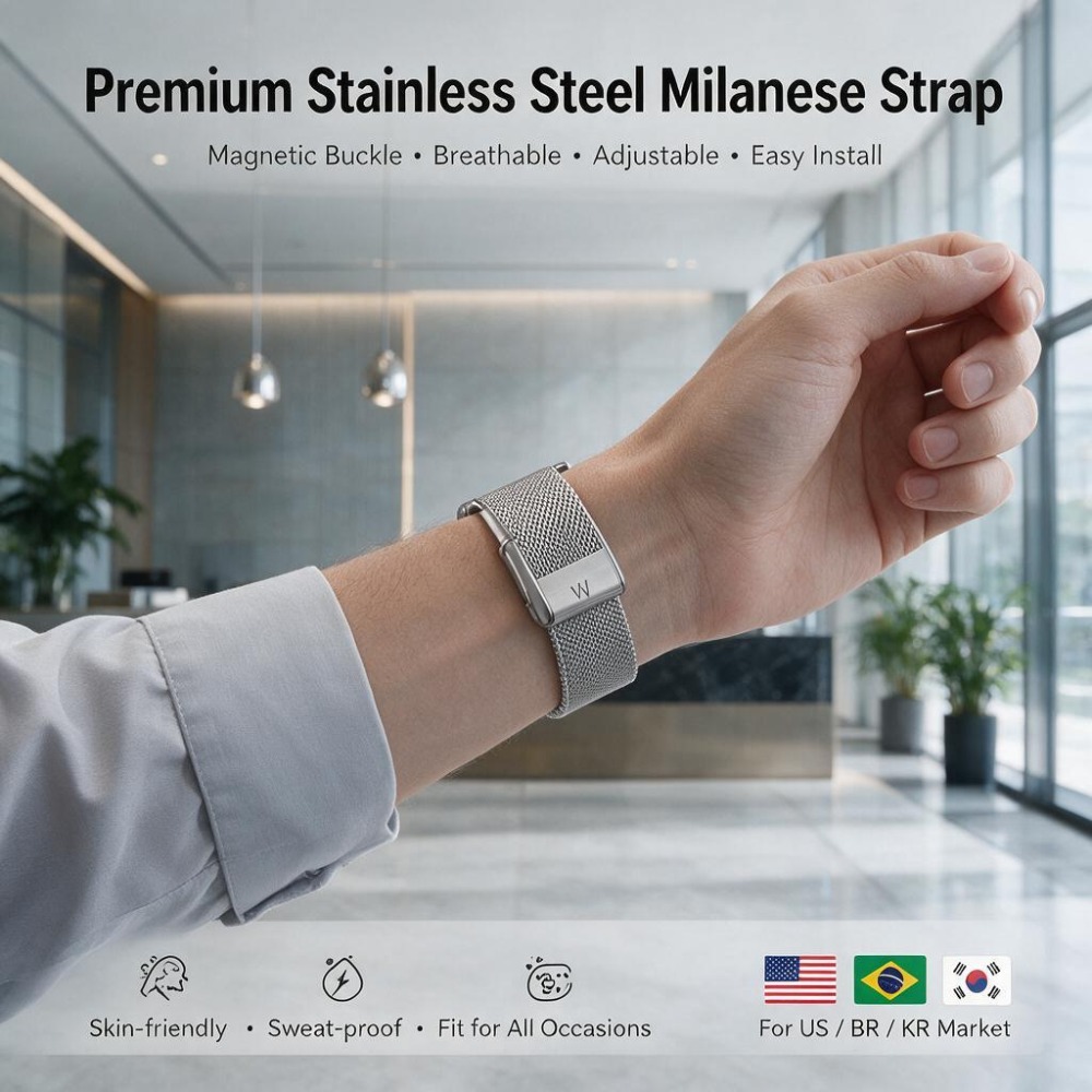 For WHOOP 5.0 MG Milanese Stai - Mesh Strap Metal review and price