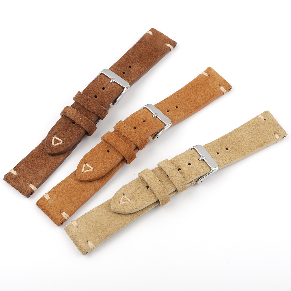 Soft Leather Suede Watch Strap - Suede Strap Watch review and price